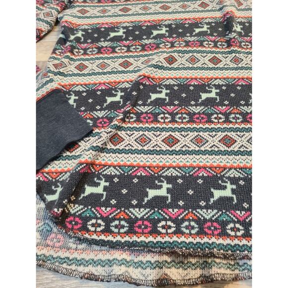 Old navy xl juniors reindeer long sleeve thermal material top - Picture 2 of 7
